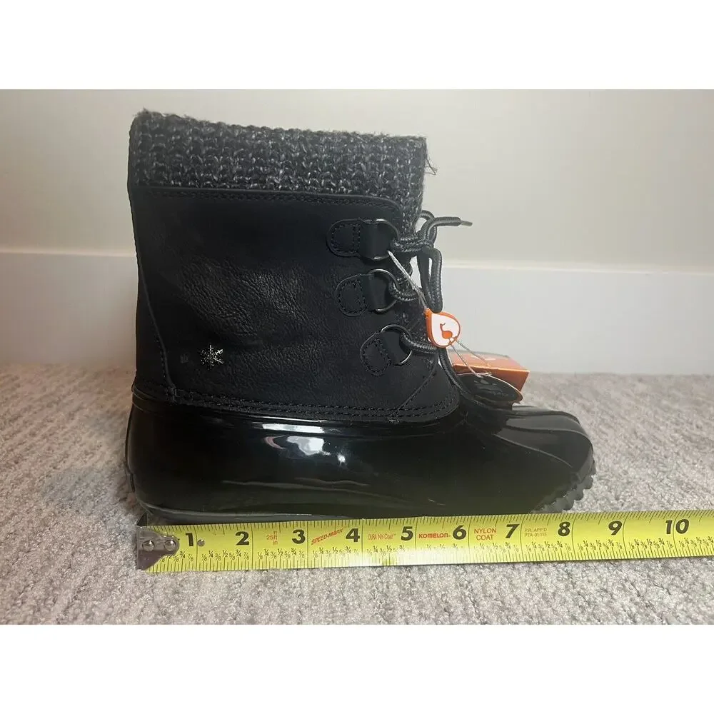 Women’s Boots Size 7M SPORTO LILIA WEATHER DUCK BOOT Black Rubber - Picture 8 of 8